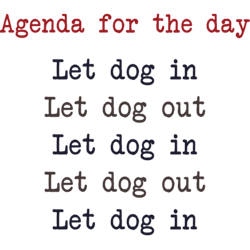 agenda for the day let dog in let dog outby venicecva tee