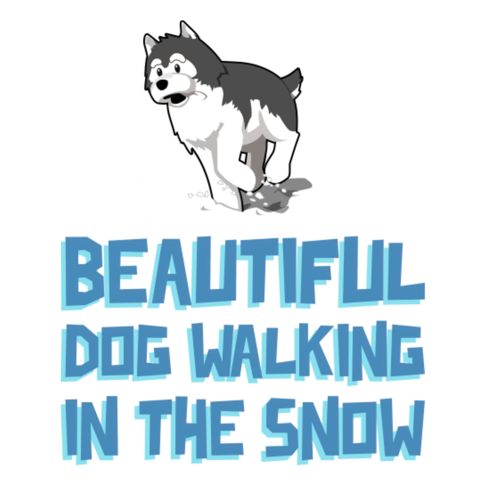 Beautiful dog walking in the snowby ZENAMAY6.png