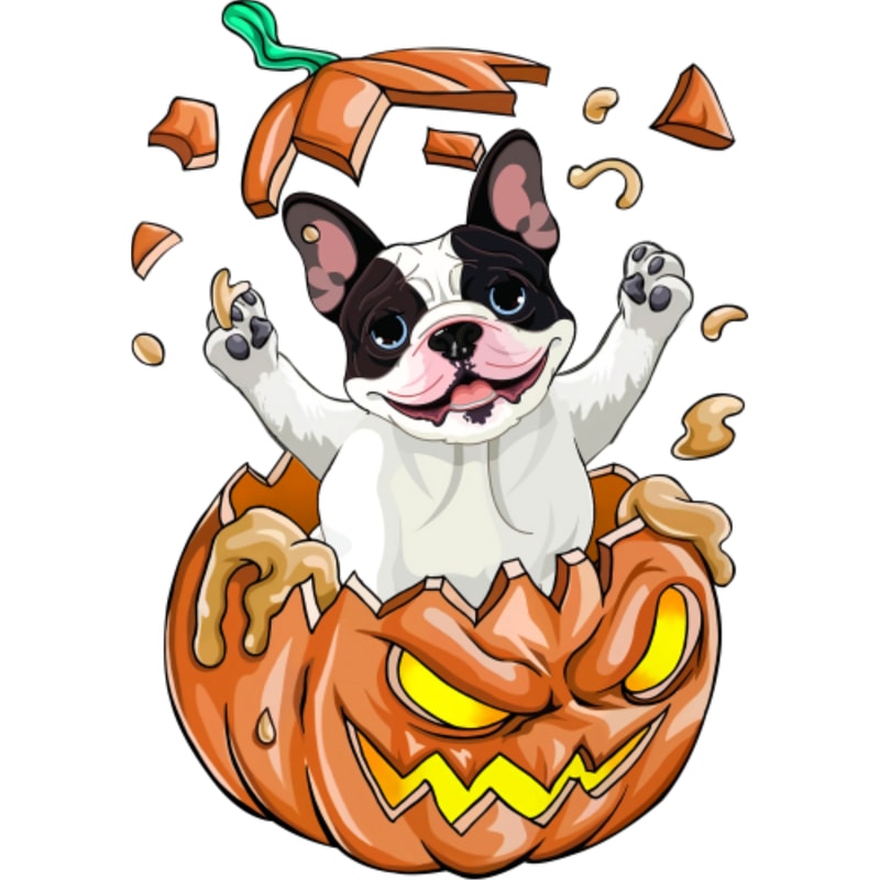 Boston Terrier In The Pumpkin tshirt halloween costume funny gift by American Woman6.png