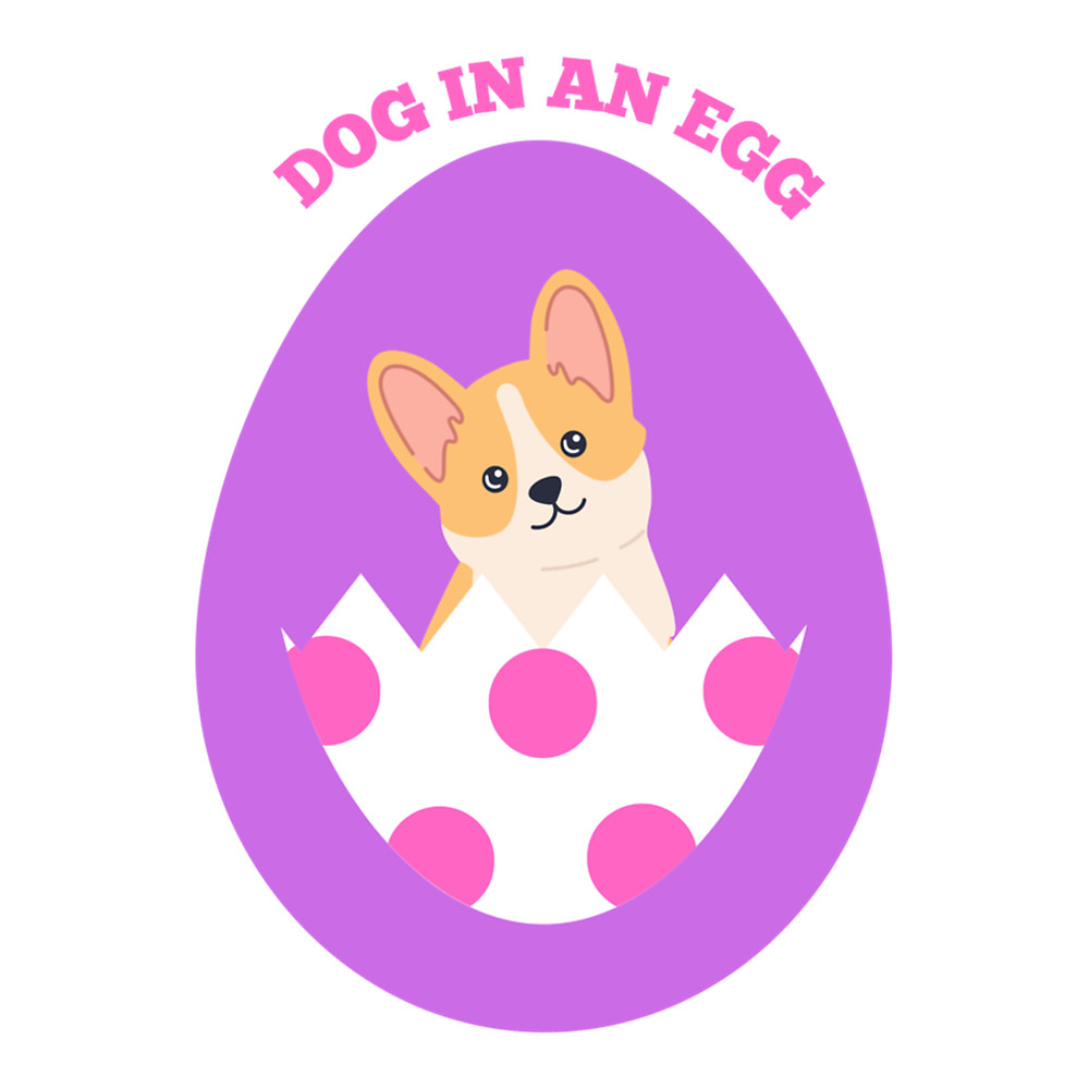 Dog in the egg - Easter Egg Long .png