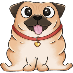 cute pug active
