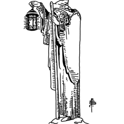 the hermit tarot card photographic print