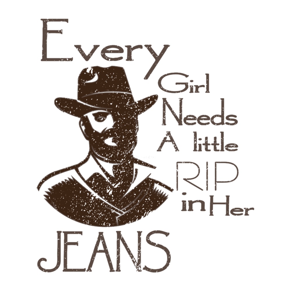 Every Girl Needs A Little Rip In Her Jeans, girls new cute cow boy .png