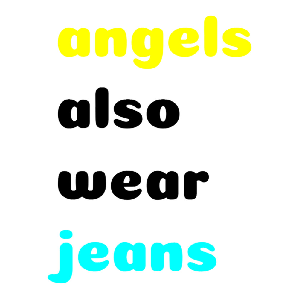 Fun cute angels also wear jeans .png
