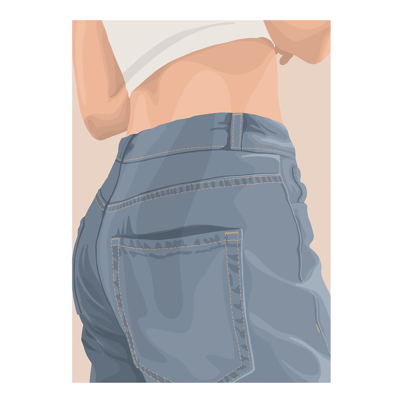 Just my jeans Digital drawing of jeans, Illustrations of blue denim .png