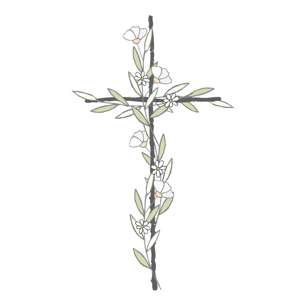 Cross With Little Flowers .png