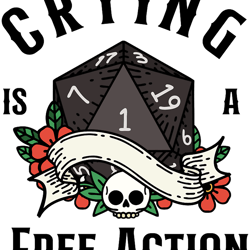 dnd rpg funny critical failure crying is a free action natural one d20 dice.