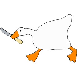 duck with a knife