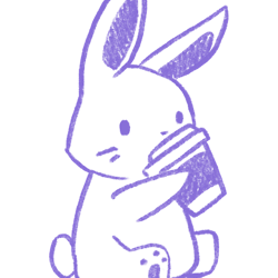 bunny coffee (purple)