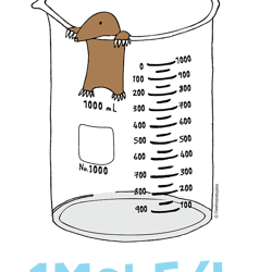 chemistry 1 mole per litre for mole or avogadros day