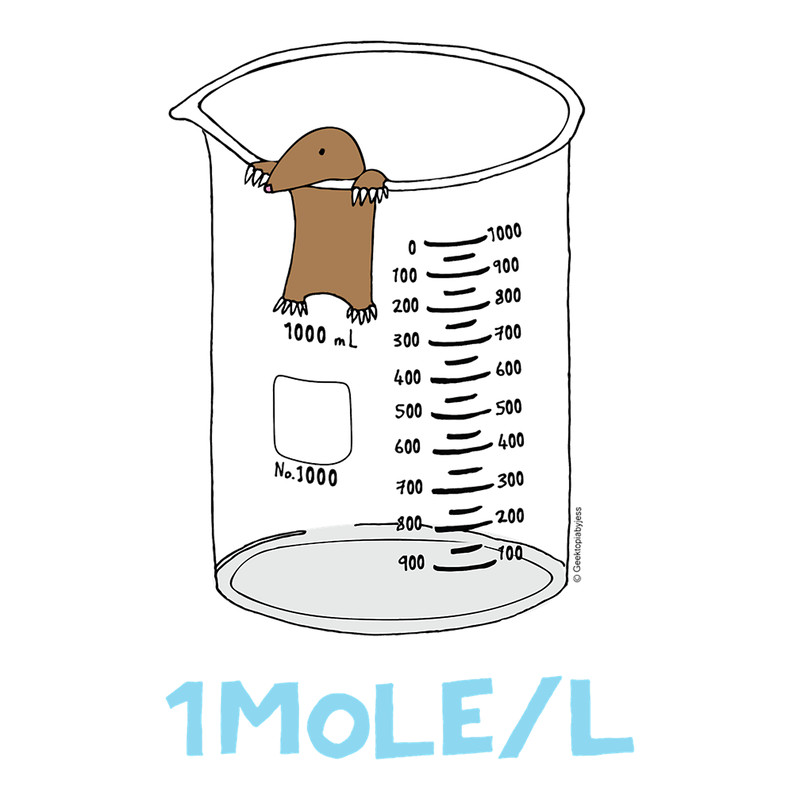 Chemistry 1 Mole per Litre for Mole or Avogadro's Day .png