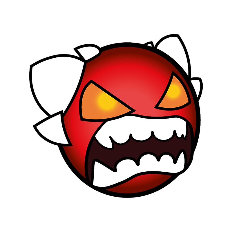 geometry dash Difficulty Demon face Level .png