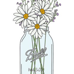 mason jar daisies
