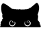 Peeking Cat Sticker  .png