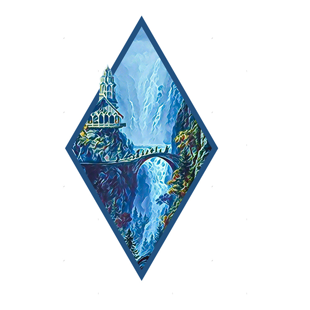 The Fellowship Departs - Digital Art - Diamond Frame - White - Fantasy .png