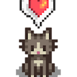 stardew valley happy grey cat