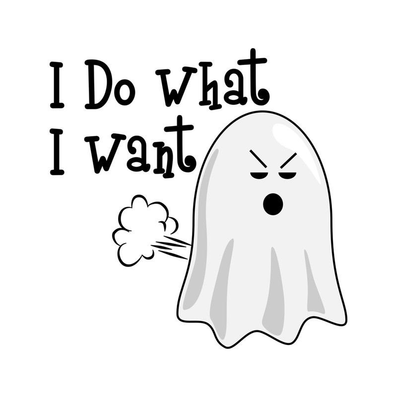 I Do What I Want - Boo Ghost Fart - I Fart Easily Attitude - Funny Halloween Boo farting.png