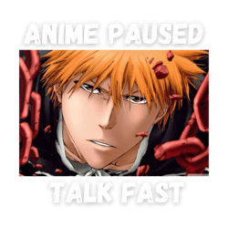 anime paused talk fast t-shirt