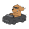 Dog Driving A Car .png