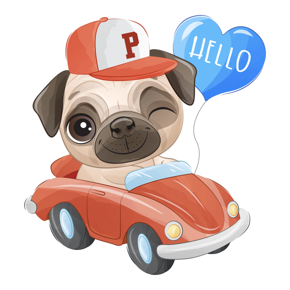 Dog Driving A Car .png