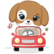 Dog Driving A Car .png