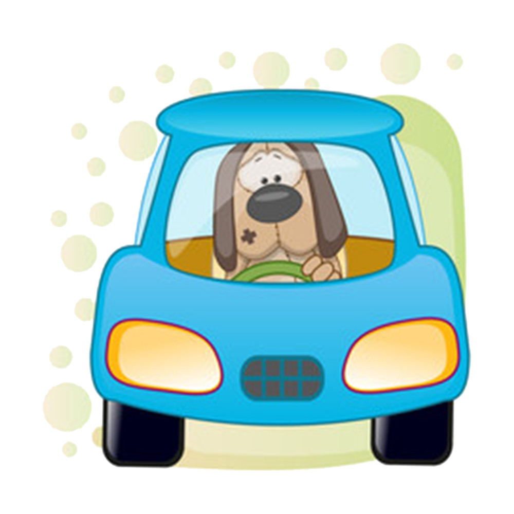 Dog Driving A Car .png