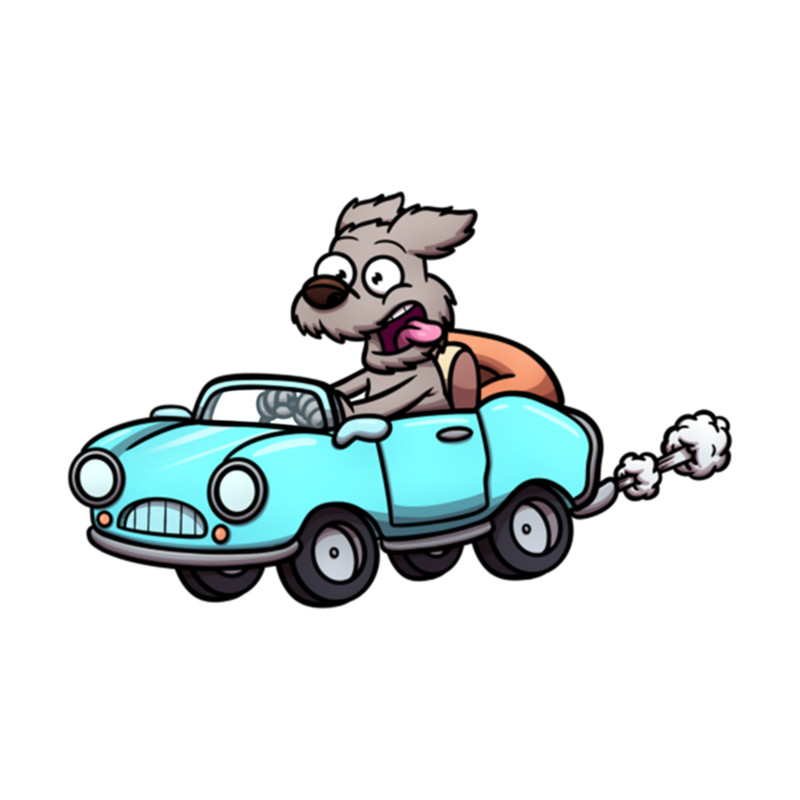 Dog Driving A Car Classic .png