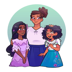 encanto sisters mirabel, isabela and luisa