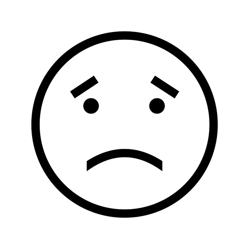 Black sad emoji depressed emotion face.png