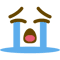 Loudly Crying SadSobbing Face with Sad Tears Emoji Face Costume Gift.png