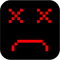 Red Sad Square Pixel art Emoji.png