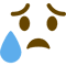 Sad disappointed but Relieved with Eyebrow Sweat Face Emoji Face Costume Gift.png