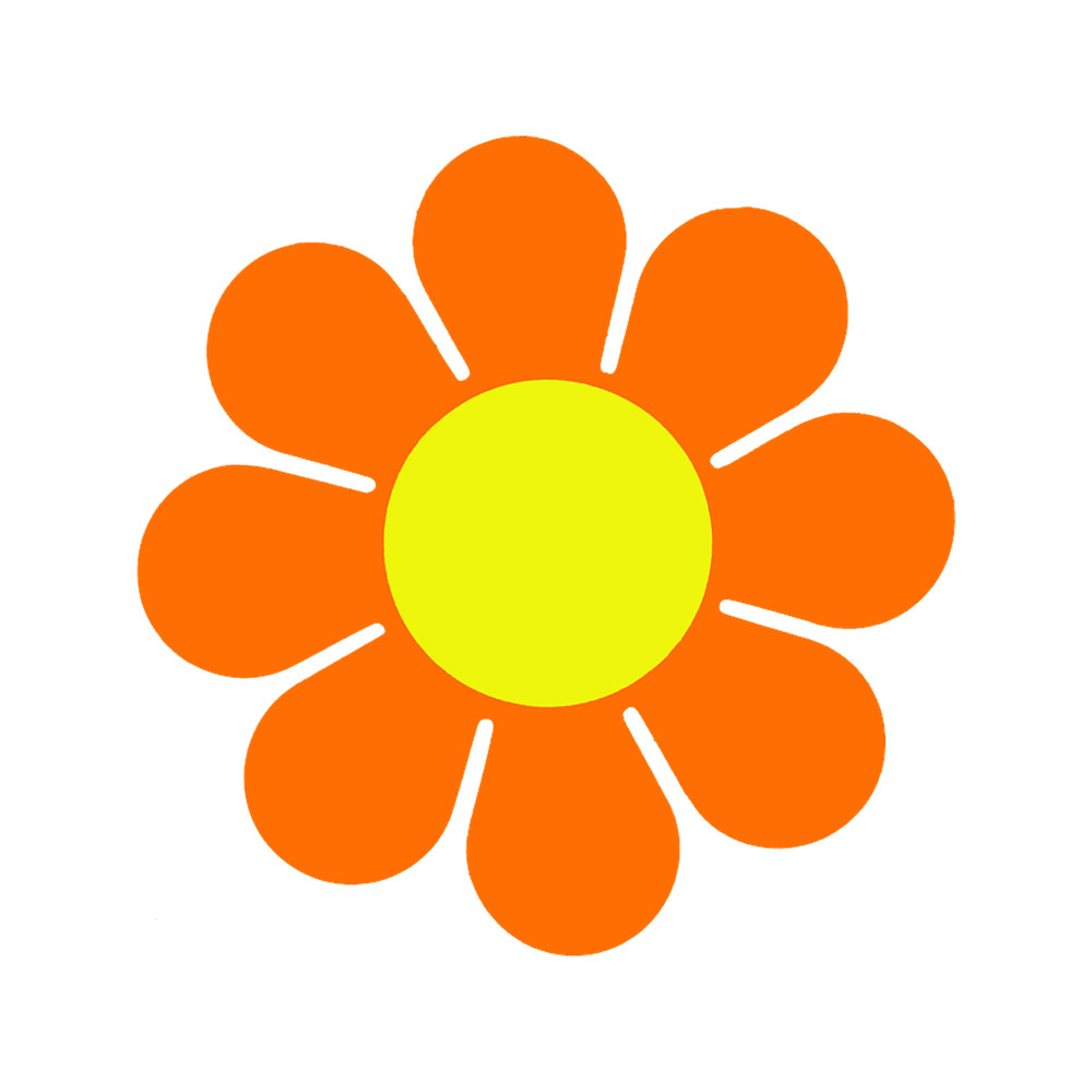 Orange Yellow Hippy Flower Power Daisy.png