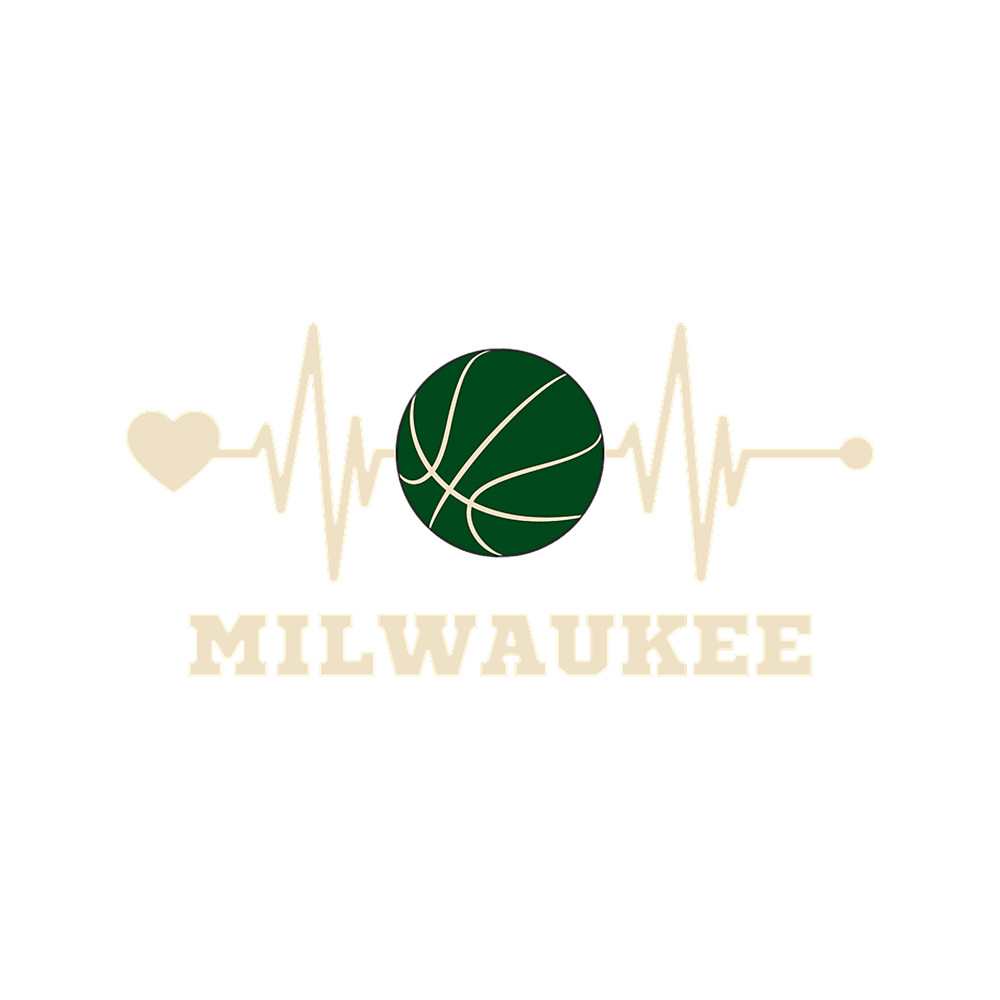 Milwaukee Basketball Fans Heartbeat- Wisconsin Fans Basketball .png