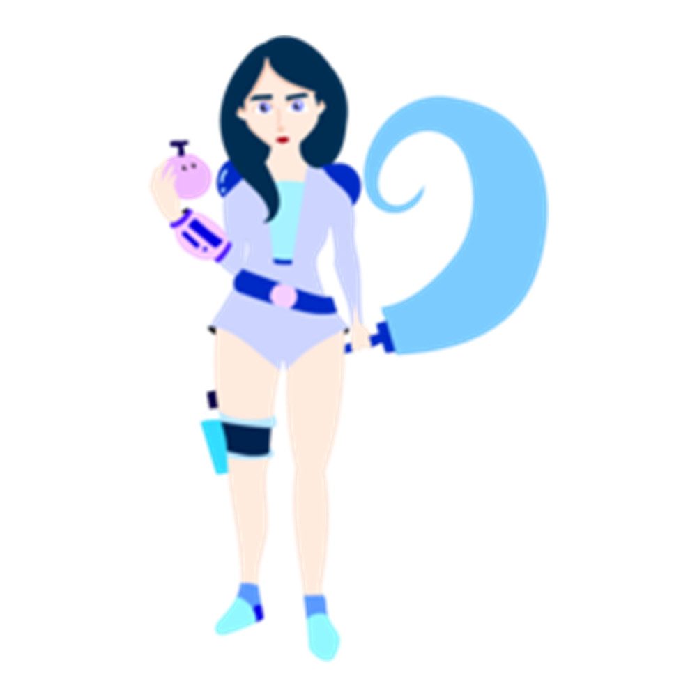 Cute Blueberry Girl .png