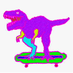 dinosaur on a skateboardpremium scoop