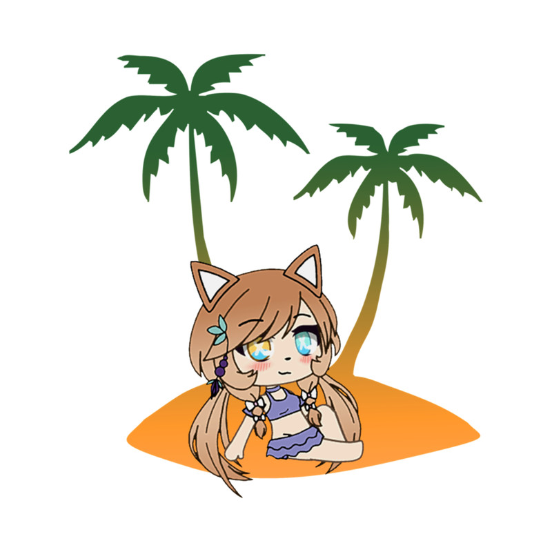 Gacha Life series - Cute Girl On The Beach .png