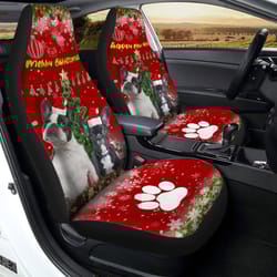 french bulldogs christmas dog car seat covers custom car interior accessories