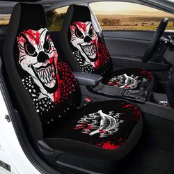 creepy evil clown face car seat covers custom car accessories halloween 2021