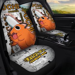 chainsaw man pochita car seat covers custom anime car interior accessories