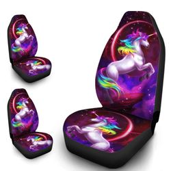 Beautiful Rainbow Unicorn Car Seat Covers Custom Unicorn Car Accessories Gifts Idea
