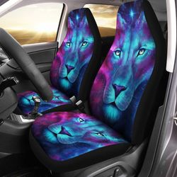 Gift For Dad Lion Car Seat Covers Custom Galaxy Art