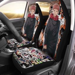 yuji itadori jujutsu kaisen anime custom car seat covers