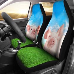 funny pig custom car seat covers