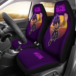 vegeta black and white dragon ball anime car seat covers