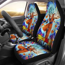 songoku art dragon ball car seat covers manga fan gift