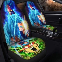 goku vs vegeta gogeta vs broly chibi car seat covers