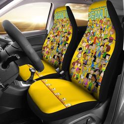 snoopy peanuts full character yellow car seat covers