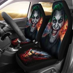 joker smile car seat covers fan gift