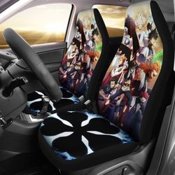black clover car seat covers for anime fan gift